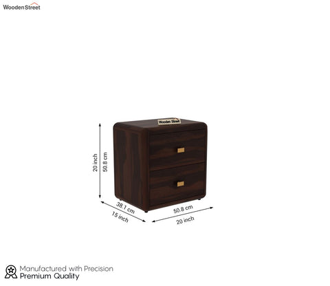Ellis Bedside Table (Walnut Finish)