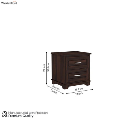 Madison Bedside Table (Walnut Finish)