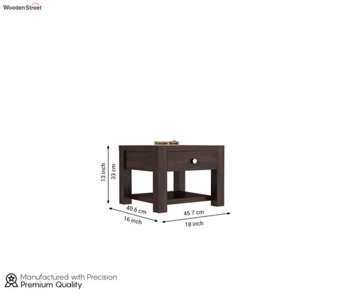 Hout Bedside Table (Walnut Finish)