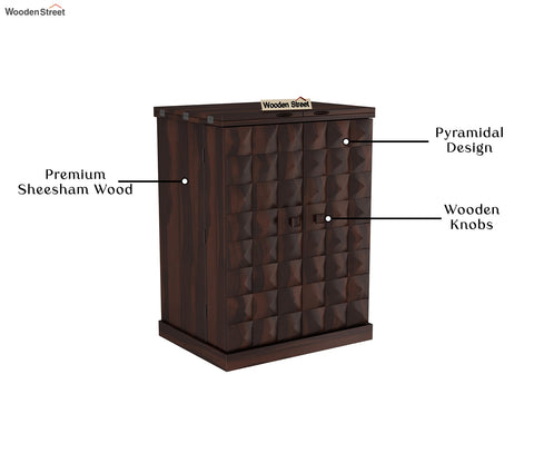 Auric Small Bar Cabinet (Walnut Finish)