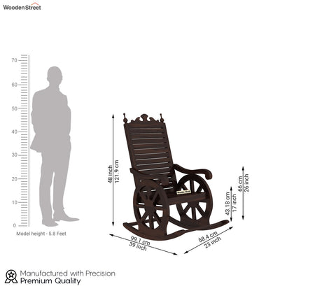 Silvio Rocking Chair (Walnut Finish)