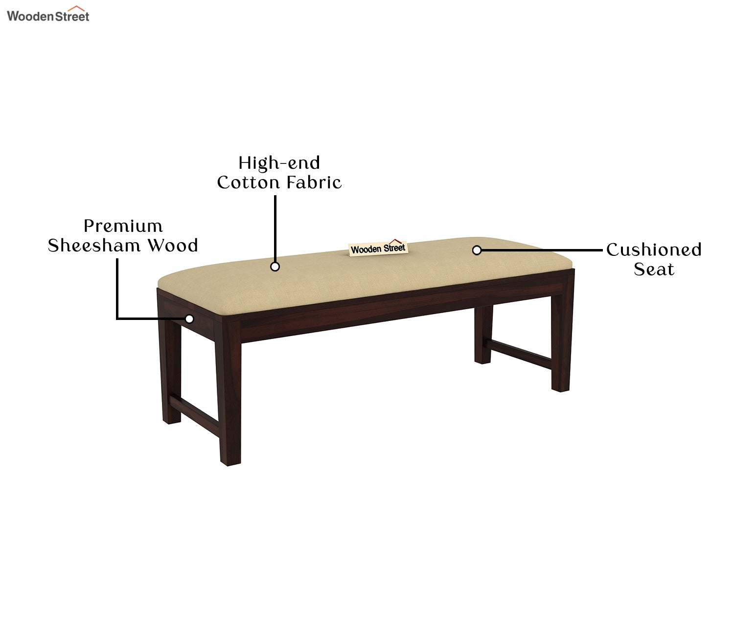 Mcbeth Bench (Walnut Finish)