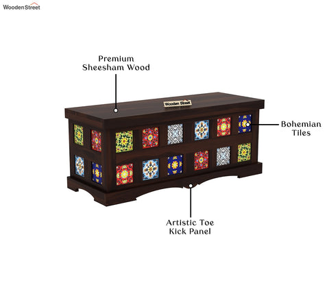 Boho Trunk Box (Walnut Finish)