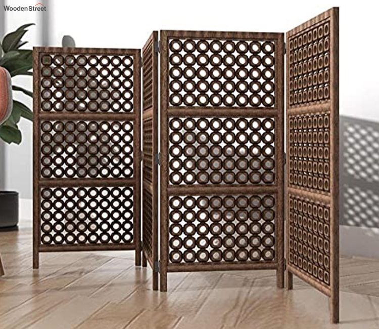 Esma 4 Panel Carved Wooden Partition
