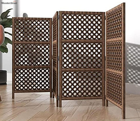 Esma 4 Panel Carved Wooden Partition