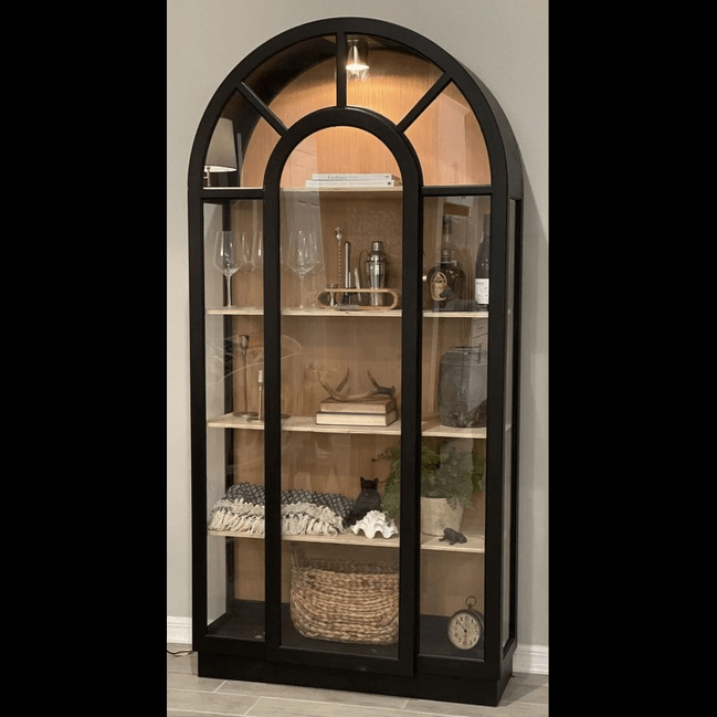 Trueliving Luxury Glass Door Simple Design Bar Cabinet(‎Standard (Between 20-40 In Width, 30-40 In Height)