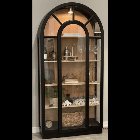 Trueliving Luxury Glass Door Simple Design Bar Cabinet(‎Standard (Between 20-40 In Width, 30-40 In Height)