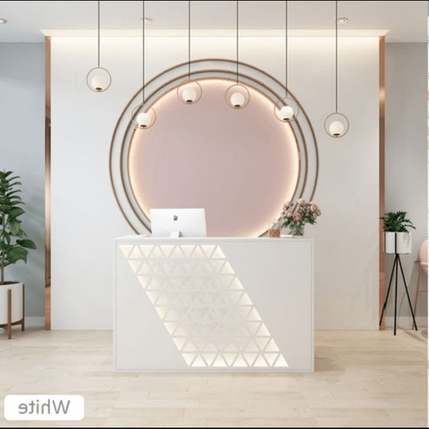 Trueliving Pink+ LED Small Reception Table 30D x 100W x 155H Centimeters
