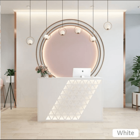 Trueliving Pink+ LED Small Reception Table 30D x 100W x 155H Centimeters