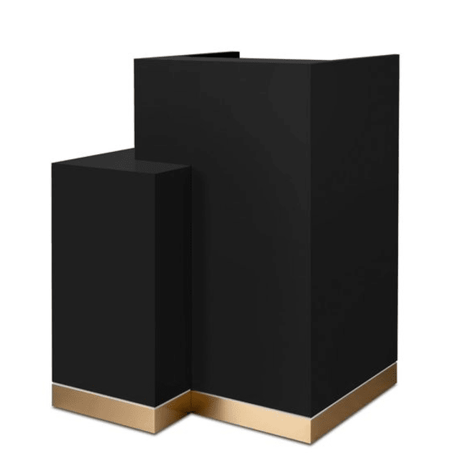Trueliving ‎Black+Golden Reception Table 30D x 100W x 155H Centimeters