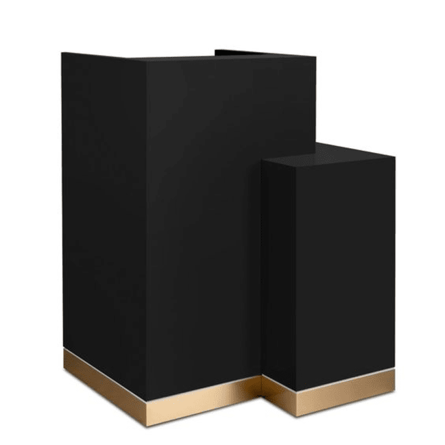 Trueliving ‎Black+Golden Reception Table 30D x 100W x 155H Centimeters