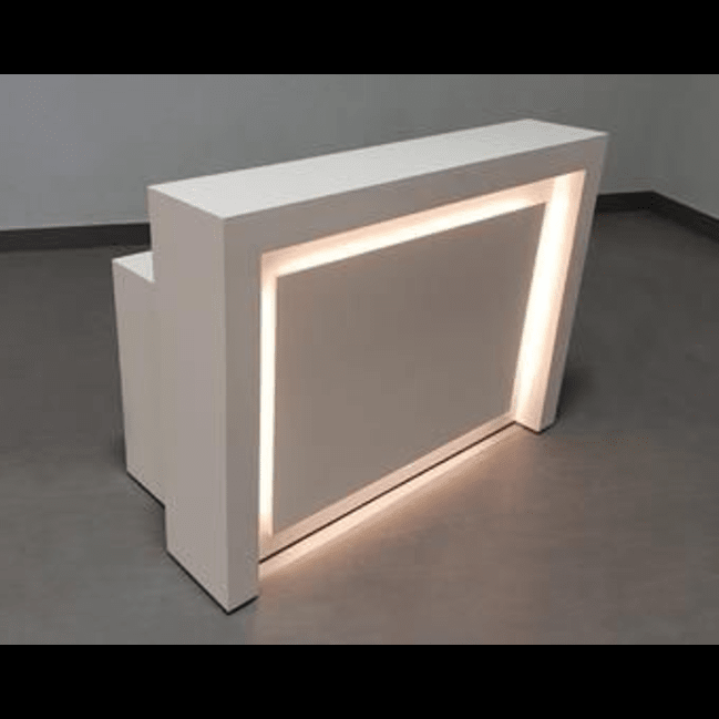 Trueliving  LED White Small Reception Table 30D x 100W x 155H Centimeters