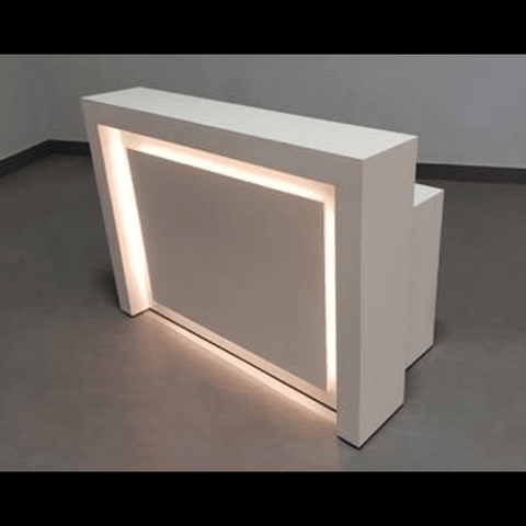 Trueliving  LED White Small Reception Table 30D x 100W x 155H Centimeters