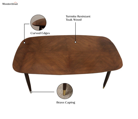 Trish Teak Wood 6 seater Dining Table