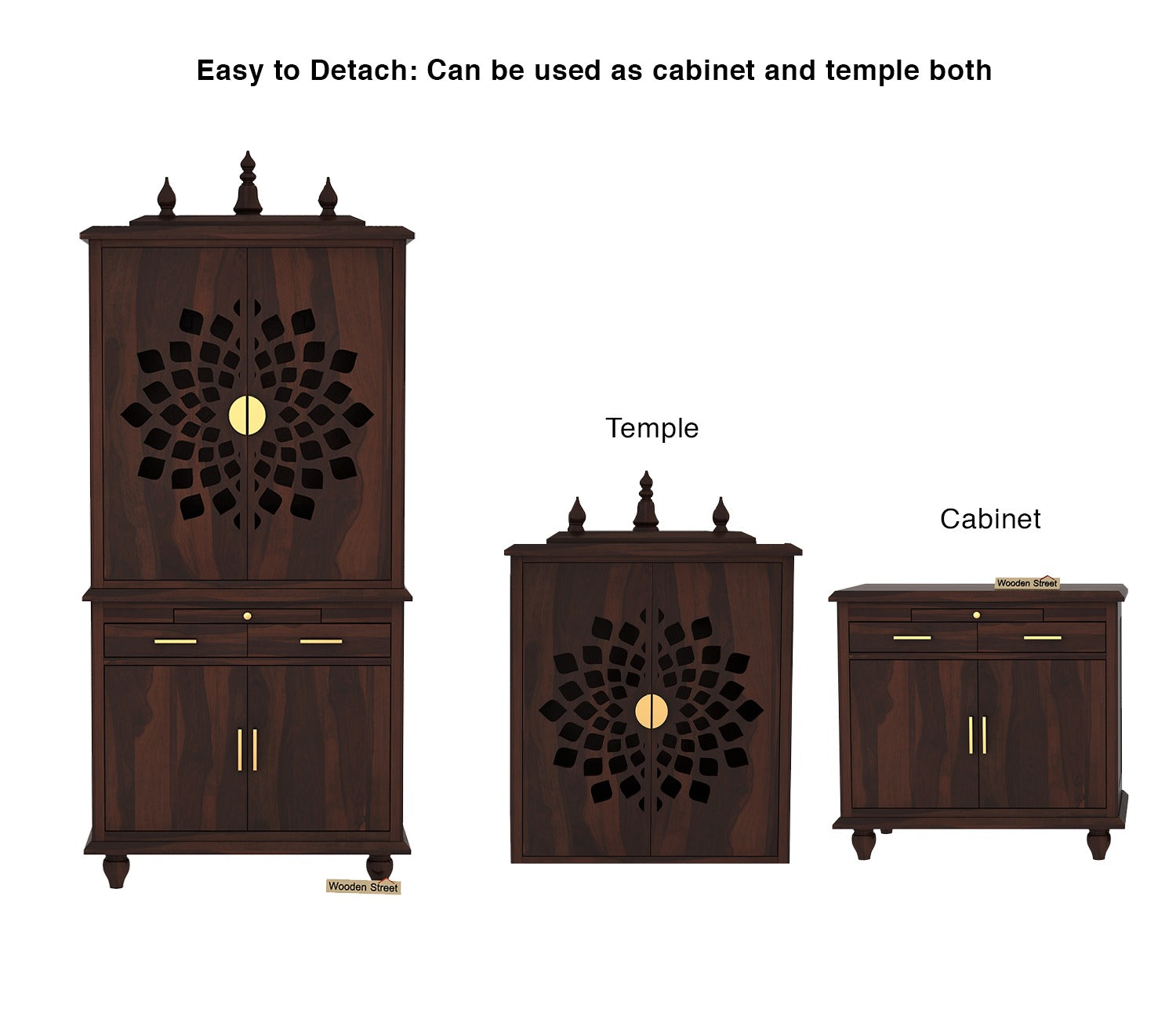 Amitava Home Temple (Walnut Finish)