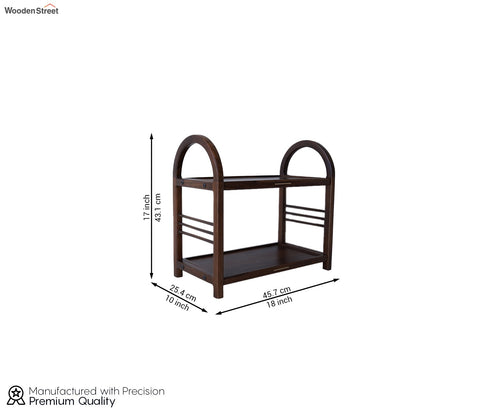 Arika Solid Wood Kitchen Rack (Teak Finish)