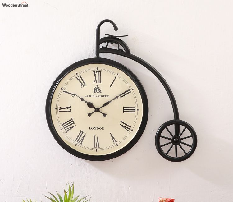 Miller Cycle Shaped Analog Metal Wall Clock