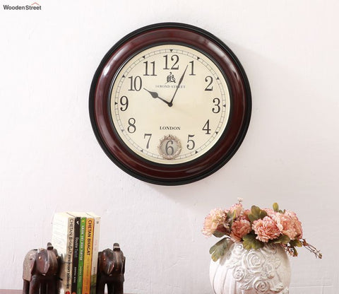 Classica Dual Tone Polish Analog Wooden Wall Clock