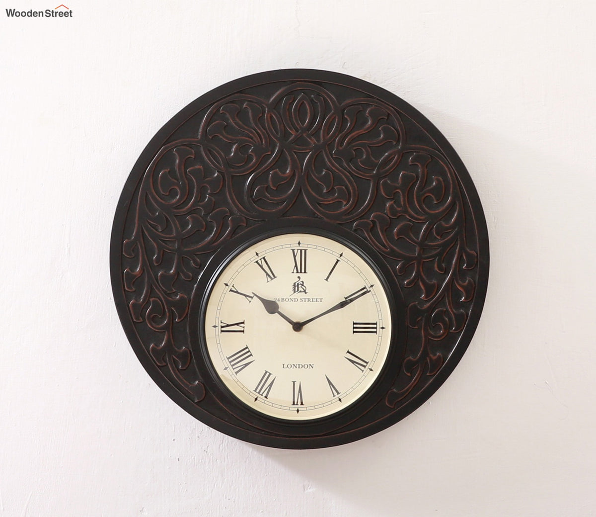 Terra Hand Carved Analog Wooden Wall Clock