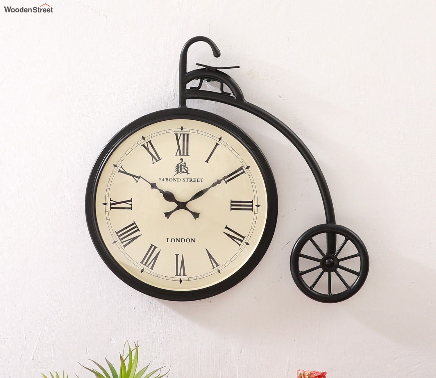 Miller Cycle Shaped Analog Metal Wall Clock
