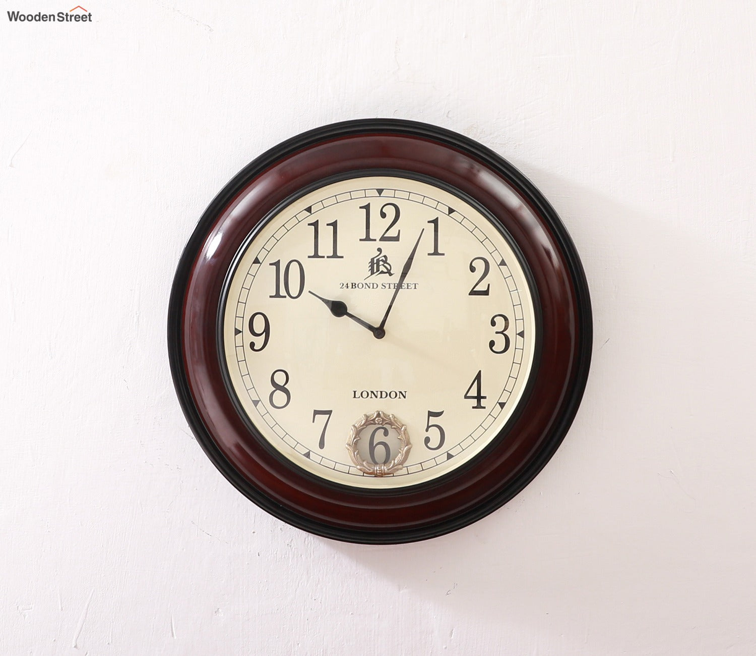 Classica Dual Tone Polish Analog Wooden Wall Clock