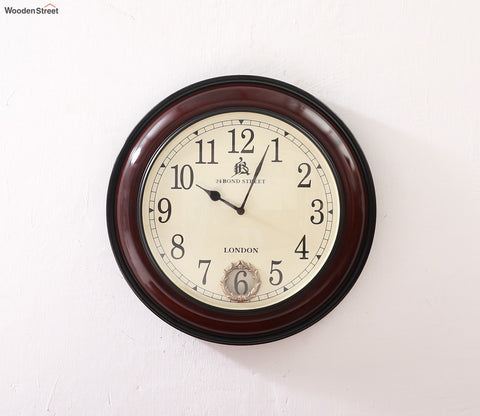 Classica Dual Tone Polish Analog Wooden Wall Clock