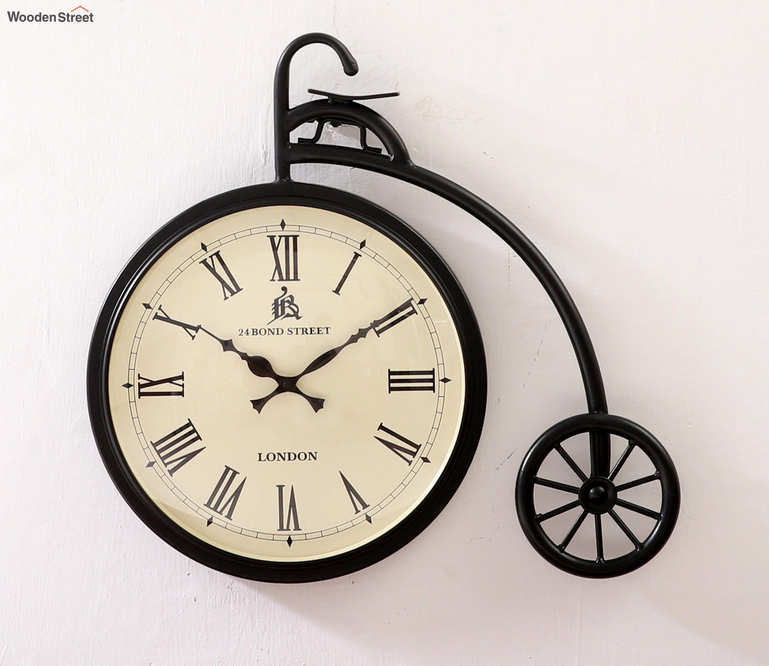 Miller Cycle Shaped Analog Metal Wall Clock