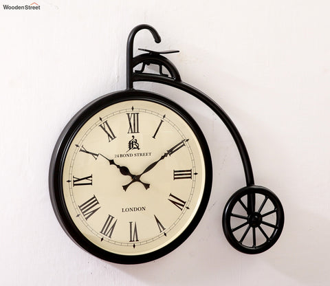 Miller Cycle Shaped Analog Metal Wall Clock