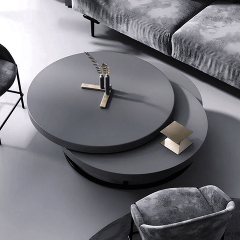 Trueliving Royal Grey Coffee Table Living Room H 14 x W 33 x D 33
