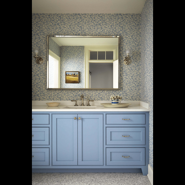Trueliving Royal Blue Modern Vanity Wash Basin with Cabinet for Bathroom (Standard (Between 20-40 In Width, 30-40 In Height)