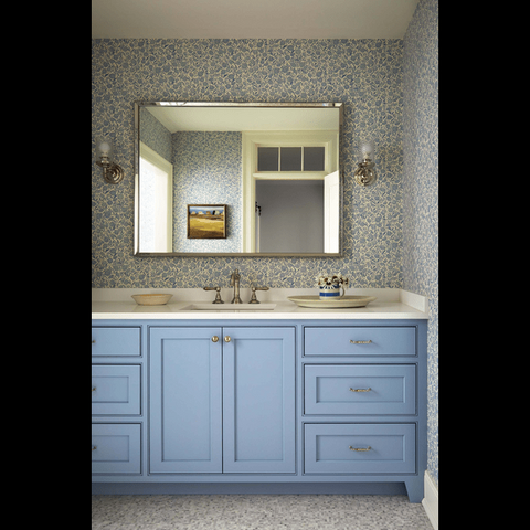 Trueliving Royal Blue Modern Vanity Wash Basin with Cabinet for Bathroom (Standard (Between 20-40 In Width, 30-40 In Height)