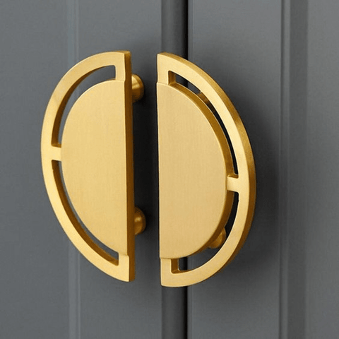 Trueliving Golden Round Door Handle for Main Door/Door & Home Decor Pull Push Handle_/18-inches
