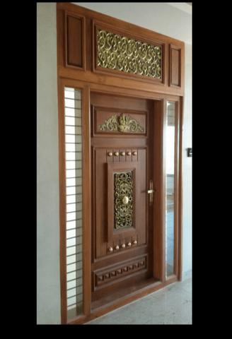 Trueliving New Design Wooden-Single-Main Door I Single Door (8 ft in height and 7 ft in width) (Thickness 1.5 Inch)