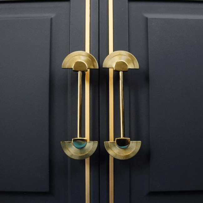 Trueliving Rich Golden Door Handle for Main Door/Door & Home Decor Pull Push Handle_/18-inches