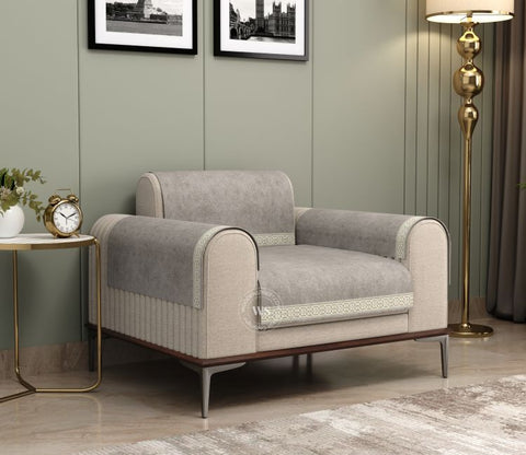 Cambridge 1 Seater Premium Sofa Cover - Set of 4 (Latte Beige)