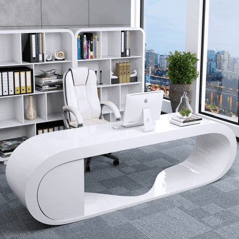 Trueliving Luxuries White Office Table Living Room H 14 x W 33 x D 33