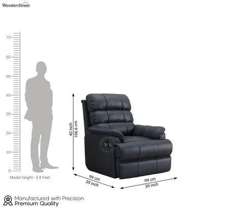 Valencia Motorized Recliner Sofa (Blue)