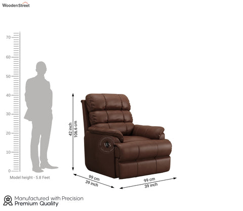 Valencia Motorized Recliner Sofa (Saddle Brown)
