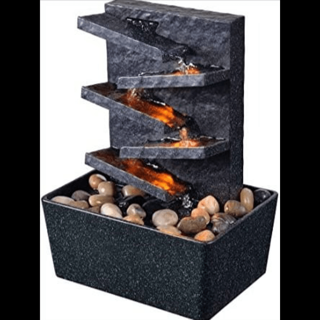 Trueliving Black Magic Luxury Water Fountain Table Top ‎13L x 13W x 21H Centimeters