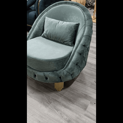 Trueliving Finest Grey Chair Living Room H 34 x W 27 x D 31.5