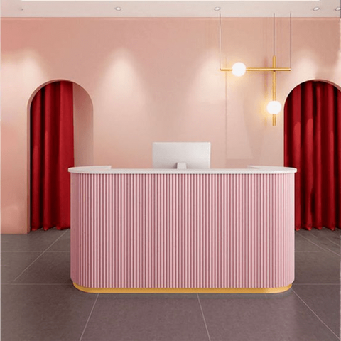 Trueliving Lovely Pink Small Reception Table 30D x 100W x 155H Centimeters