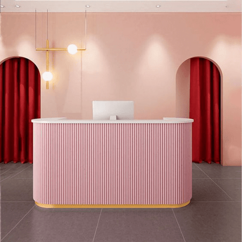 Trueliving Lovely Pink Small Reception Table 30D x 100W x 155H Centimeters
