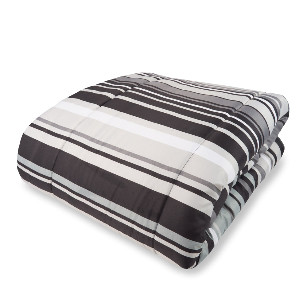 Multi Stripe Comforter KSB Charcoal Stripe