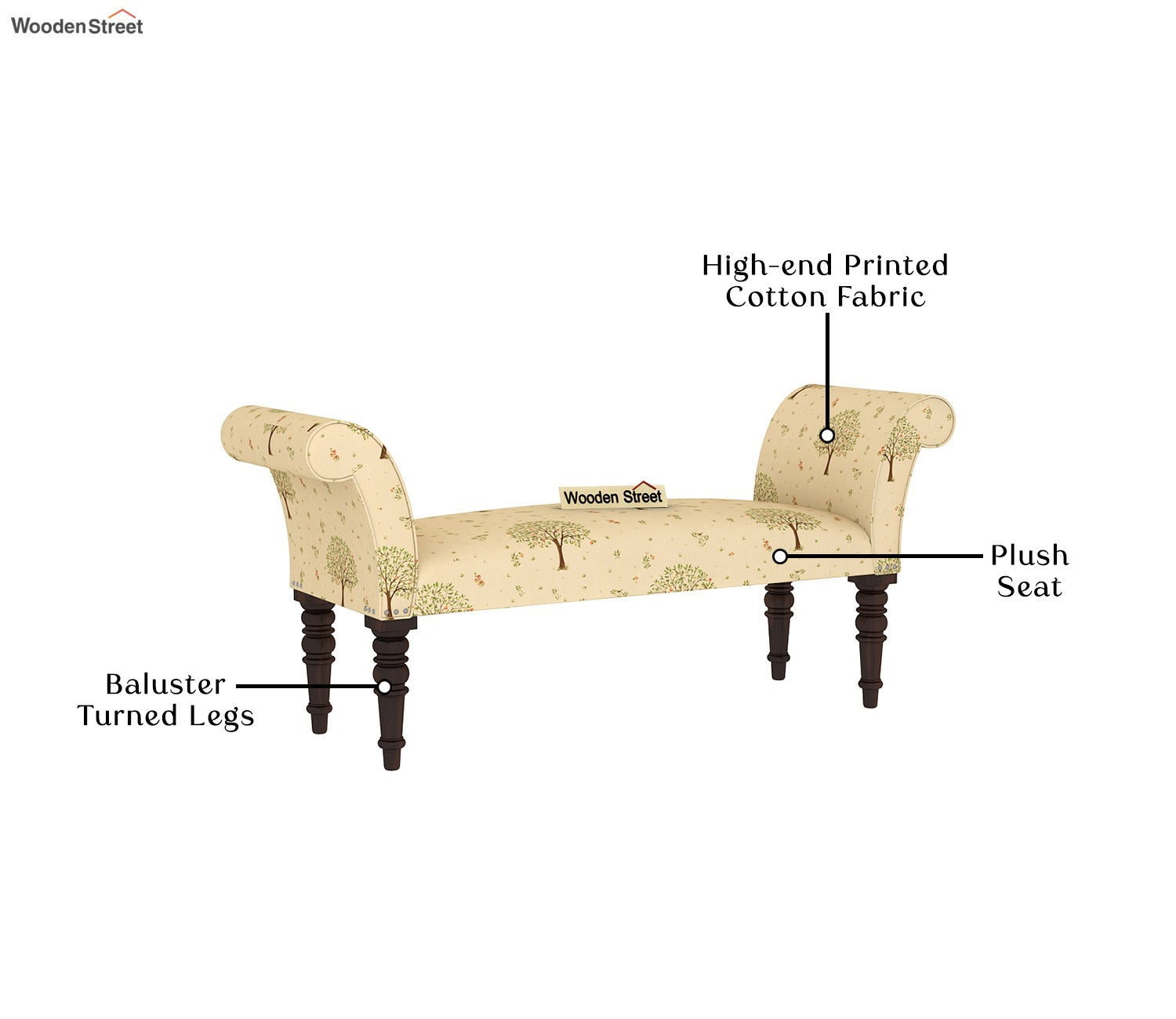 Paloma Bench (Beige Pomme)