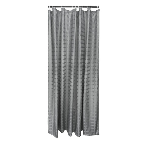 Shower Curtain Box Stripe 100% Polyester Charcoal