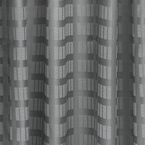 Shower Curtain Box Stripe 100% Polyester Charcoal