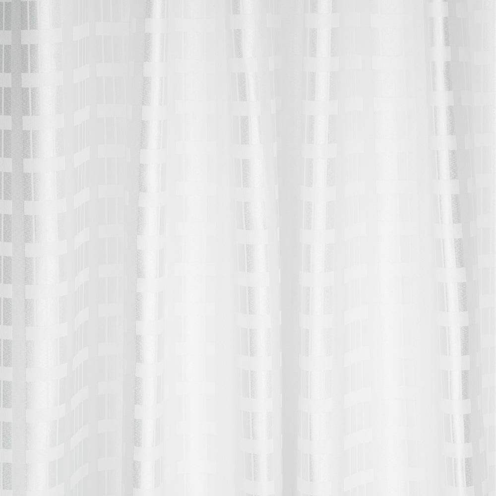 Shower Curtain Box Stripe 100% Polyester Charcoal