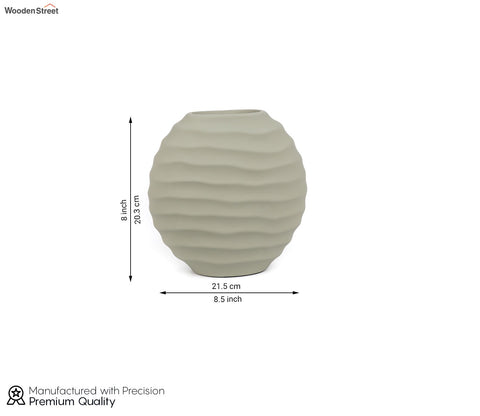 Delicate Abstract Ceramic Vase (Green, S)