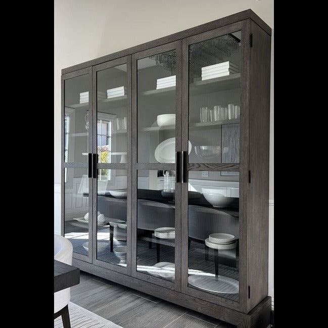 Trueliving Rosy Black Crockery Cabinet 43.2D x 101.6W x 172.7H Centimeters