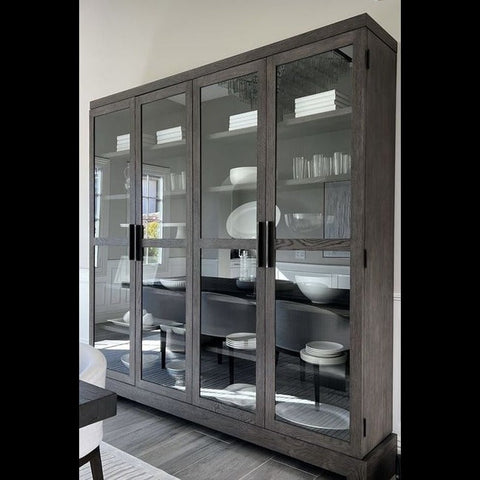 Trueliving Rosy Black Crockery Cabinet 43.2D x 101.6W x 172.7H Centimeters